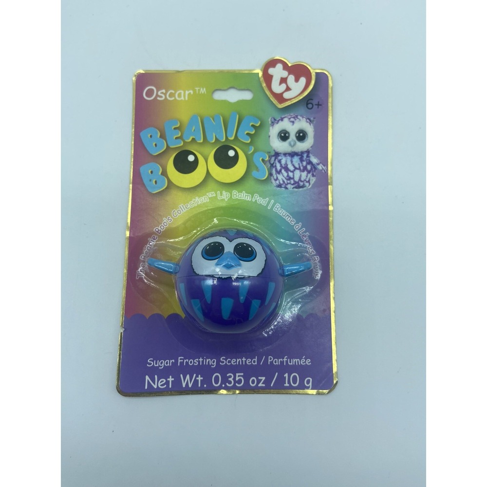 Ty Beanie Boos Lip Balm 2016 Owl Oscar New In Pkg .35 oz 10 g Mini